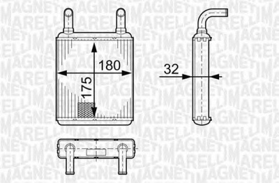 MAGNETI MARELLI 350218245000 -  Теплообменник, отопление салона